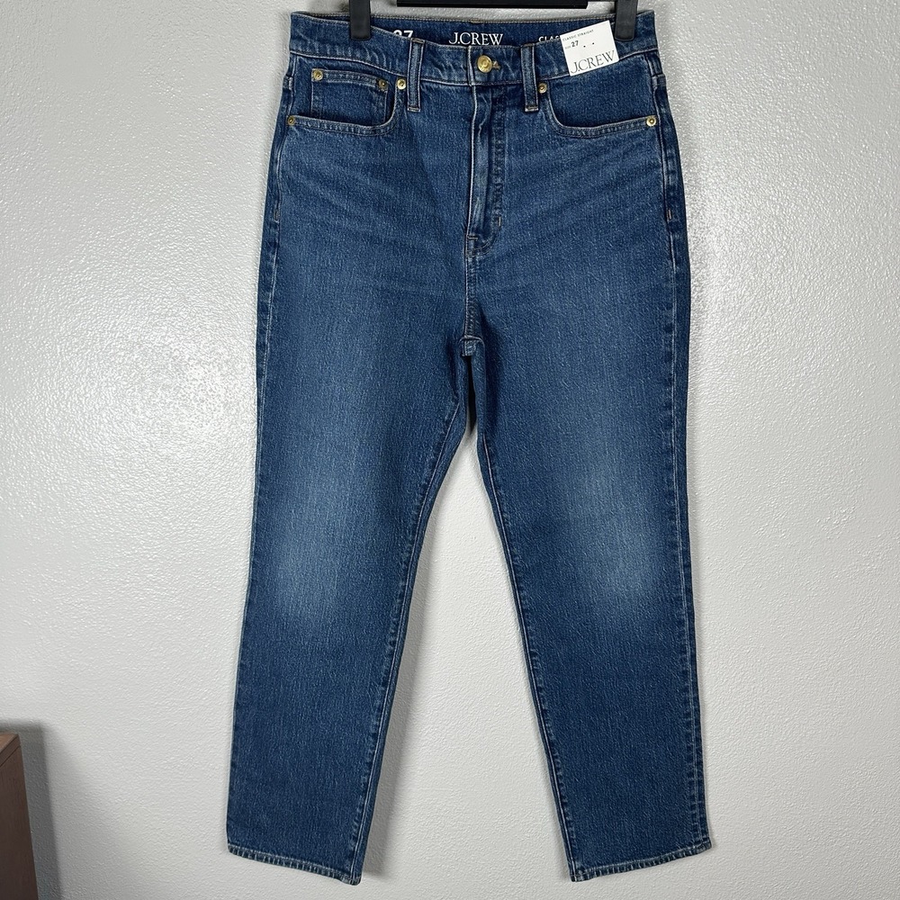 NEW‎ J Crew Classic Straight Jeans Womens Size 27 Bronson Medium Wash Denim